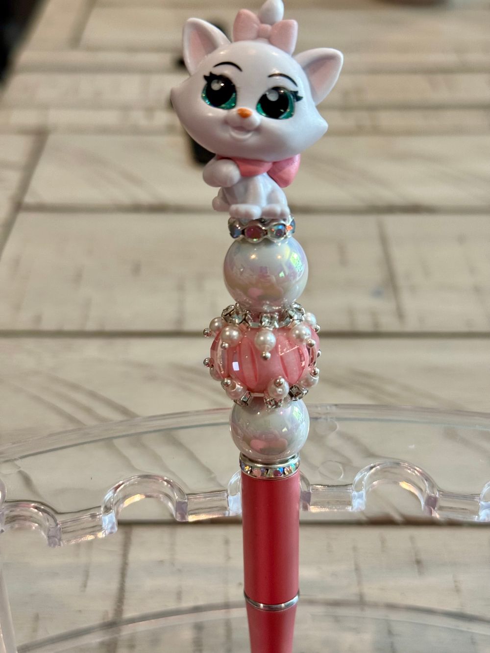 Marie Cat Beaded Pen