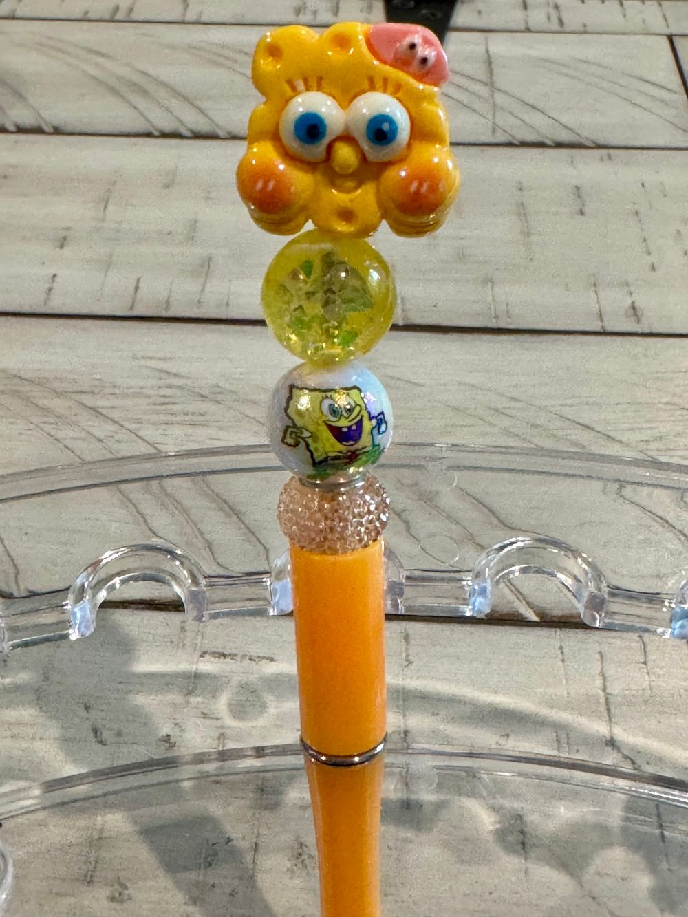 Cute Baby SpongeBob beaded pen
