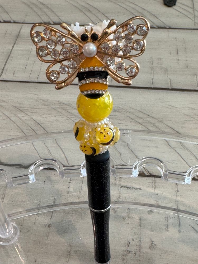 Honeybee Rhinestone Beaded Pen