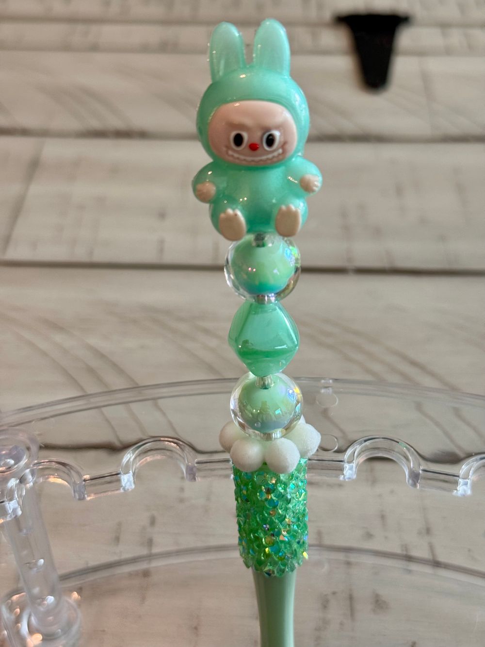 Green Labubu Beaded Pen