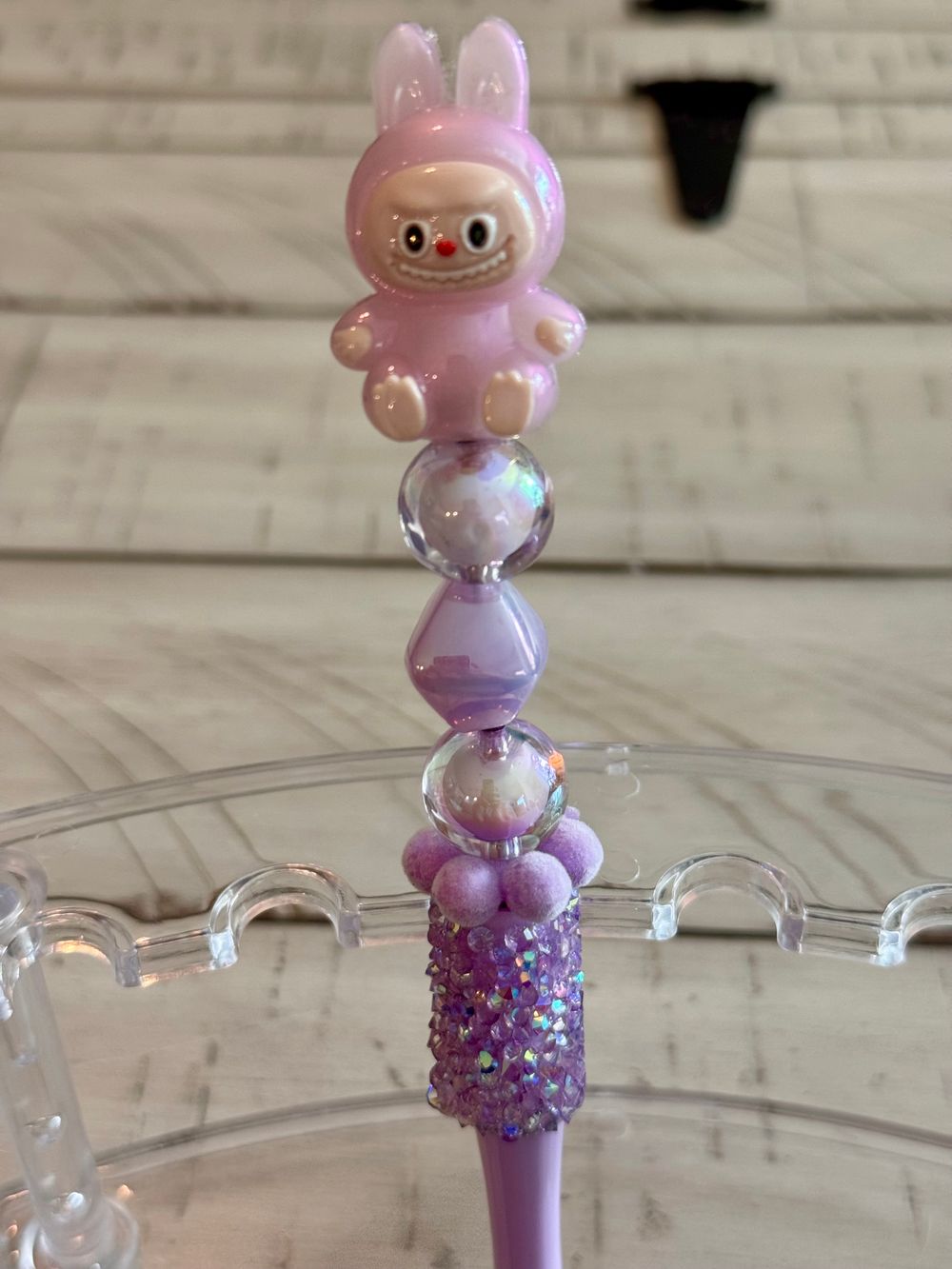 Purple Labubu Beaded Pen