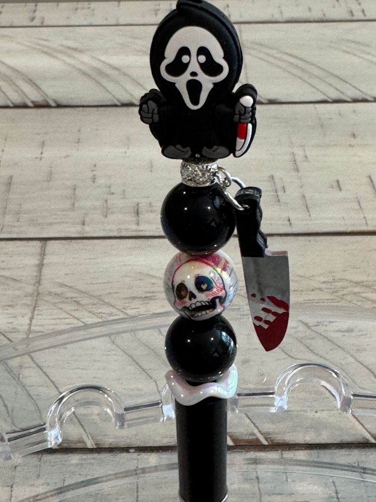 Scream Halloween Beaded Pen