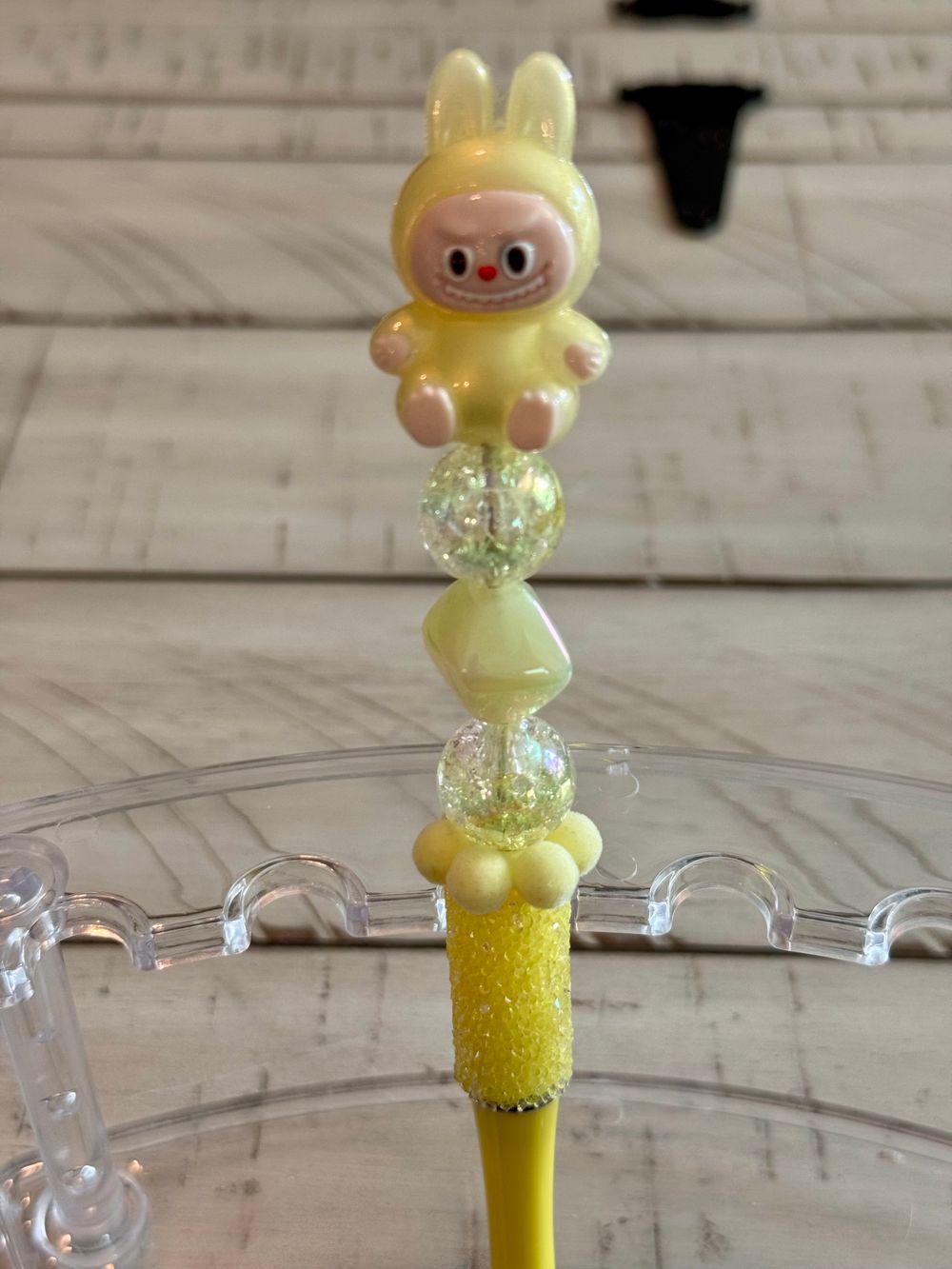 Yellow Labubu Beaded Pen