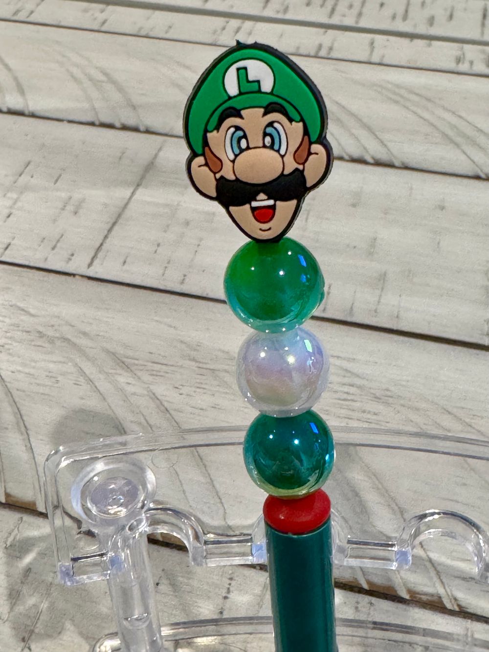 Cute Luigi Beaded Pen