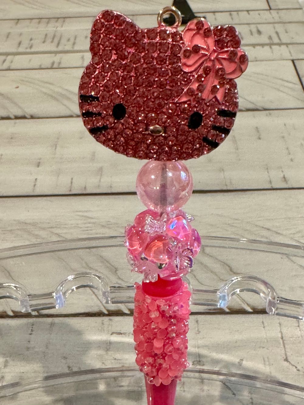 Hello Kitty Rhinestone Beaded Pen