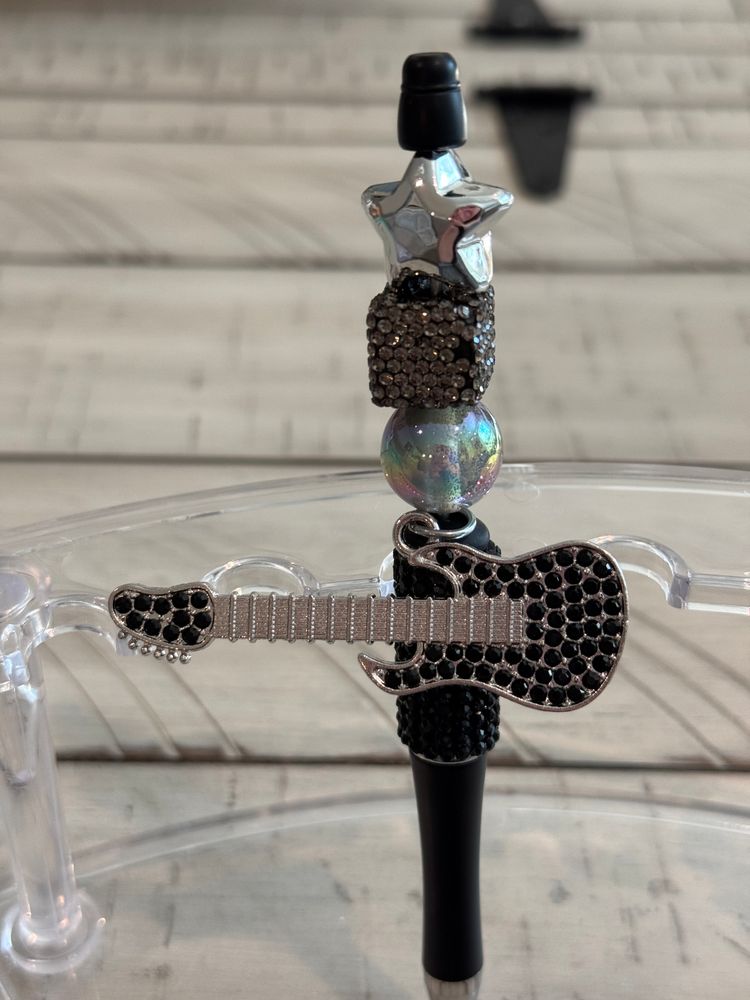 Cute Guitar beaded Pen